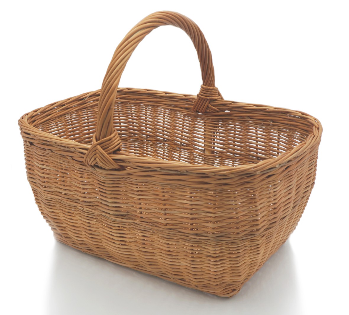 Geflochtene Einkaufskörbe: Weidenkorb „Martin“ braun kaufen | handmade in Germany