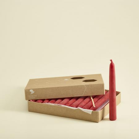 Baumkerzen rot 120×14 24er Set--werky