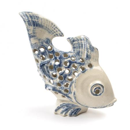 Teelicht-Leuchterfisch aus Keramik-Pommerscher Diakonieverein-werky