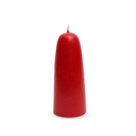 Bienenwachskerze ⌀6,5x15 cm Rot - Handgezogen-Christophorus Gemeinschaft-werky