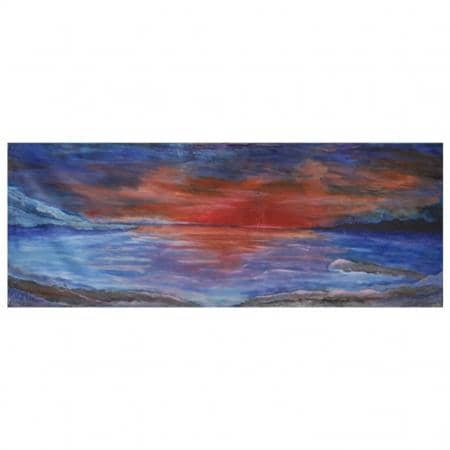 Acryl-Malerei auf Leinwand "Die Dämmerung", Unikat, 38 x 100 cm-Pommerscher Diakonieverein-werky