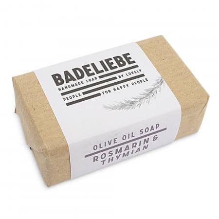 Handgemachte Seife, Seifenstück von BADELIEBE - Thymian & Rosmarin-Lebenshilfe Nürnberg-werky