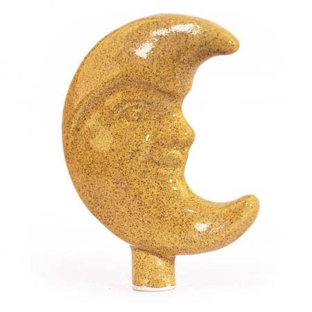 Gartendeko "Mond" aus Keramik zum Aufstecken auf einen Holzstiel-Pommerscher Diakonieverein-werky