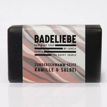 BADELIEBE - Zunderschwamm mit Kamille & Salbei Soap--werky
