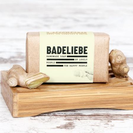 Handgemachte Seife, Seifenstück von BADELIEBE - Bergamotte & Ingwer-Lebenshilfe Nürnberg-werky