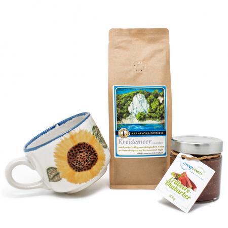 Geschenk-Set mit Kaffee, Kaffee-Pott & BIO-Fruchtaufstrich-Pommerscher Diakonieverein-werky