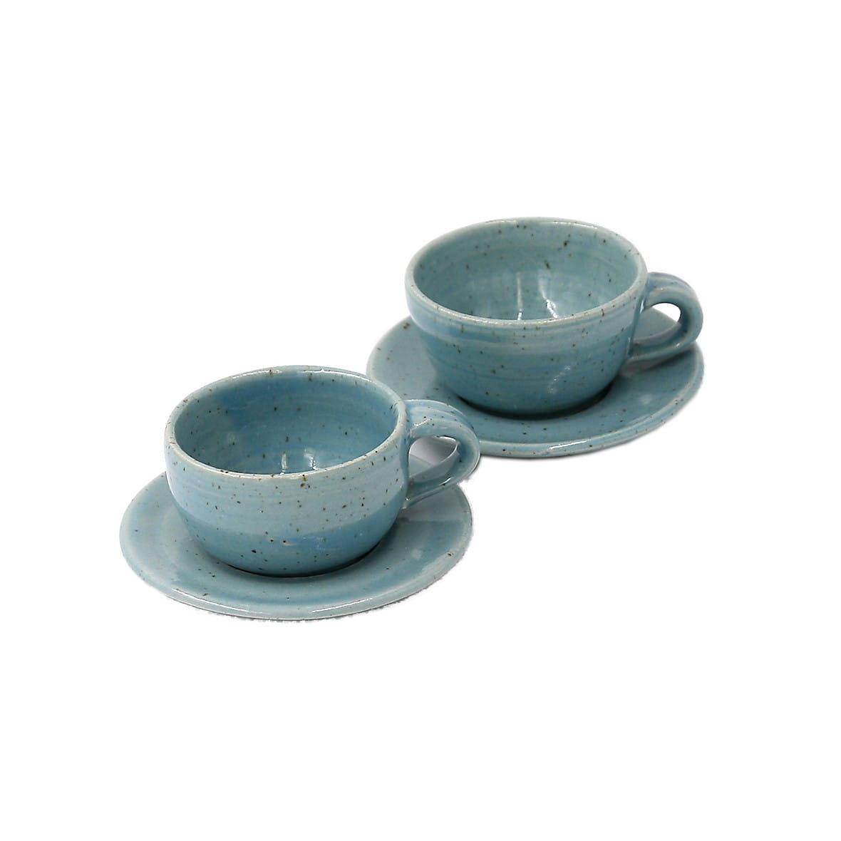 Espressotassen Set 2-tlg - 190 Ml Keramik Ohne Henkel - Spülmaschinenfest & Mikrowellengeeignet