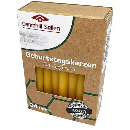 Geburtstagskerzen aus 100% reinem Bienenwachs (24 Stk.)-Camphill Steinfurt-werky