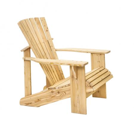 Gartenstuhl "Relax" aus unbehandeltem Holz, mit hohem Sitzkomfort--werky