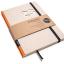 Nachhaltiger Taschenkalender 2023 aus 100 % Recyclingpapier „Design Kalender“ Schwarz-Orange-tyyp-werky