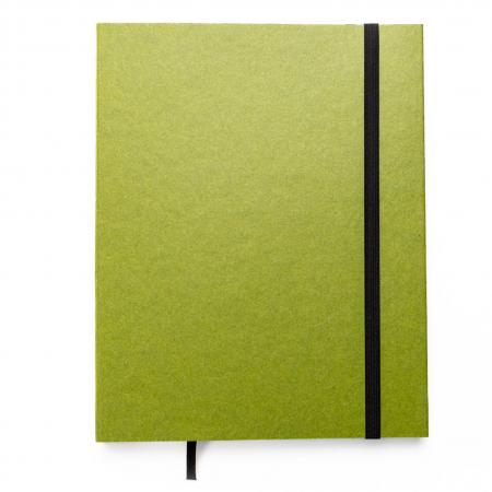 Handgemachtes Design-Notizbuch A5 aus 100 % Recyclingpapier „Schweizer Broschur“ - Limette Grün-tyyp-werky