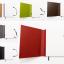 Handgemachtes Design-Notizbuch A5 aus 100 % Recyclingpapier „Schweizer Broschur“ - Rot-tyyp-werky