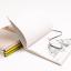 Handgemachtes großes Design-Notizbuch aus 100 % Recyclingpapier „BerlinBook“ - Limette Grün/Schwarz-tyyp-werky