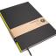 Handgemachtes großes Design-Notizbuch aus 100 % Recyclingpapier „BerlinBook“ - Limette Grün/Schwarz-tyyp-werky