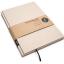 Handgemachtes Design-Notizbuch A5 aus 100 % Recyclingpapier „BerlinBook“ - Creme - Recyclingkarton-tyyp-werky