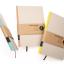 Handgemachtes Design-Notizbuch A5 aus 100 % Recyclingpapier „BerlinBook“ - Creme - Recyclingkarton-tyyp-werky