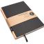 Handgemachtes Design-Notizbuch A5 aus 100 % Recyclingpapier „BerlinBook“ - Lachsfarben/Schwarz-tyyp-werky