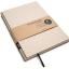 Handgemachtes Design-Notizbuch A5 aus 100 % Recyclingpapier „BerlinBook“ - Latte Braun - Recyclingkarton-tyyp-werky