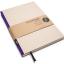 Handgemachtes Design-Notizbuch A5 aus 100 % Recyclingpapier „BerlinBook“ - Lila - Recyclingkarton-tyyp-werky