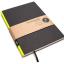 Handgemachtes Design-Notizbuch A5 aus 100 % Recyclingpapier „BerlinBook“ - Neon Gelb/Schwarz-tyyp-werky