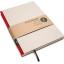 Handgemachtes Design-Notizbuch A5 aus 100 % Recyclingpapier „BerlinBook“ - Rot - Recyclingkarton-tyyp-werky