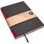 Handgemachtes Design-Notizbuch A5 aus 100 % Recyclingpapier „BerlinBook“ - Rot/Schwarz-tyyp-werky