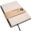 Handgemachtes Design-Notizbuch A5 aus 100 % Recyclingpapier „BerlinBook“ - Schwarz/Weiß gestreift - Recyclingkarton-tyyp-werky