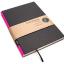 Handgemachtes Design-Notizbuch A5 aus 100 % Recyclingpapier „BerlinBook“ - Shocking Pink/Schwarz-tyyp-werky