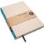 Handgemachtes Design-Notizbuch A5 aus 100 % Recyclingpapier „BerlinBook“ - Türkis Blau - Recyclingkarton-tyyp-werky