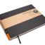 Handgemachtes Skizzenbuch A5, Querformat aus 100 % Recyclingpapier „BerlinBook“ - Orange - Schwarz-tyyp-werky