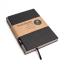 Handgemachtes kleines Design-Notizbuch aus 100 % Recyclingpapier „BerlinBook“ - Carbon Grau/Schwarz-tyyp-werky
