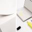 Handgemachtes kleines Design-Notizbuch aus 100 % Recyclingpapier „BerlinBook“ - Neon Gelb/Recyclingkarton-tyyp-werky