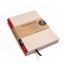 Handgemachtes kleines Design-Notizbuch aus 100 % Recyclingpapier „BerlinBook“ - Rot/Recyclingkarton-tyyp-werky