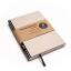 Handgemachtes kleines Design-Notizbuch aus 100 % Recyclingpapier „BerlinBook“ - Schwarz-Wieß gestreift/Recyclingkarton-tyyp-werky