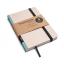 Handgemachtes Design-Notizbuch A6 aus 100 % Recyclingpapier „Klassik“ - Blau Maldive - Recyclingkarton-tyyp-werky
