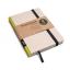 Handgemachtes Design-Notizbuch A6 aus 100 % Recyclingpapier „Klassik“ - Limette Grün - Recyclingkarton-tyyp-werky