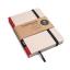 Handgemachtes Design-Notizbuch A6 aus 100 % Recyclingpapier „Klassik“ - Rot - Recyclingkarton-tyyp-werky