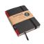Handgemachtes Design-Notizbuch A6 aus 100 % Recyclingpapier „Klassik“ - Rot - Schwarz-tyyp-werky
