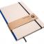 Handgemachtes Design-Notizbuch A4 aus 100 % Recyclingpapier „Klassik“ - Blau - Recyclingkarton-tyyp-werky