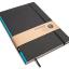 Handgemachtes Design-Notizbuch A4 aus 100 % Recyclingpapier „Klassik“ - Blau - Schwarz-tyyp-werky