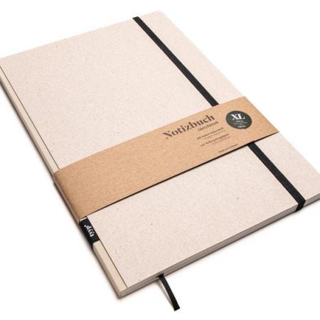 Handgemachtes Design-Notizbuch A4 aus 100 % Recyclingpapier „Klassik“ - Cream - Recyclingkarton-tyyp-werky