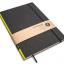 Handgemachtes Design-Notizbuch A4 aus 100 % Recyclingpapier „Klassik“ - Limette Grün - Schwarz-tyyp-werky