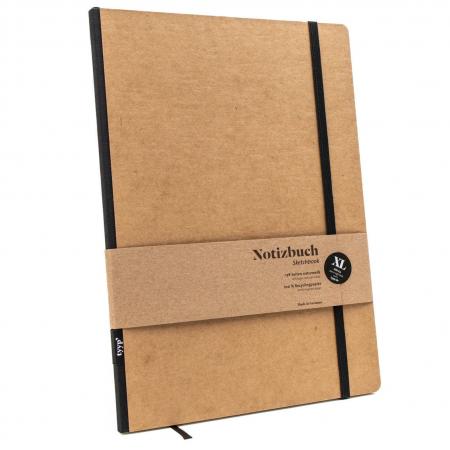 Handgemachtes Design-Notizbuch A4 aus 100 % Recyclingpapier „Klassik“ - Natur-Design Craft-tyyp-werky
