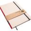 Handgemachtes Design-Notizbuch A4 aus 100 % Recyclingpapier „Klassik“ - Rot - Recyclingkarton-tyyp-werky