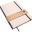 Handgemachtes Design-Notizbuch A4 aus 100 % Recyclingpapier „Klassik“ - Schwarz weiß gestreift - Recyclingkarton-tyyp-werky