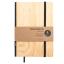 Handgemachtes Design-Notizbuch A5 aus 100 % Recyclingpapier - Holz - Kiefer Echtholzfurnier-tyyp-werky