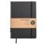 Handgemachtes Design-Notizbuch A5 aus 100 % Recyclingpapier „Klassik“ - Carbon Grau - Schwarz-tyyp-werky