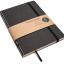 Handgemachtes Design-Notizbuch A5 aus 100 % Recyclingpapier „Klassik“ - Schwarz weiß gestreift - Schwarz-tyyp-werky
