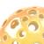 Leuchterkugel aus Keramik für Teelichter, 2-Loch-Muster (Gelb-Orange)-Pommerscher Diakonieverein-werky