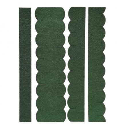 1 Set Dachschindeln Biberschwanz (33 mm + 30 cm lang) grün--werky